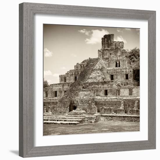 ¡Viva Mexico! Square Collection - Mayan Ruins - Edzna VI-Philippe Hugonnard-Framed Photographic Print