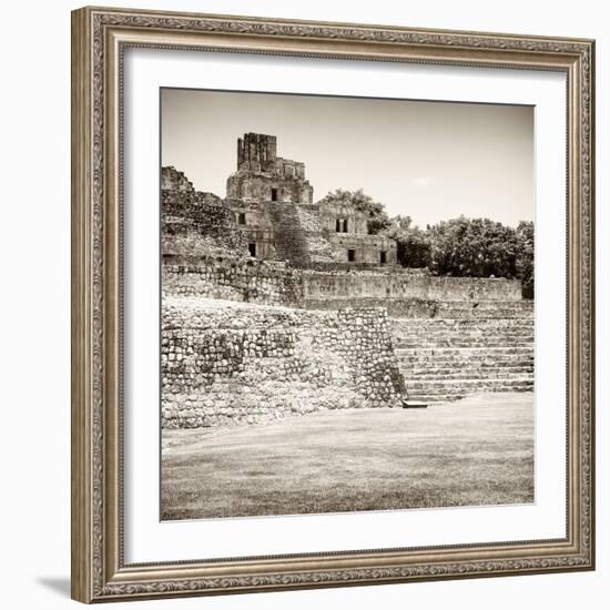 ¡Viva Mexico! Square Collection - Mayan Ruins in Edzna IV-Philippe Hugonnard-Framed Photographic Print