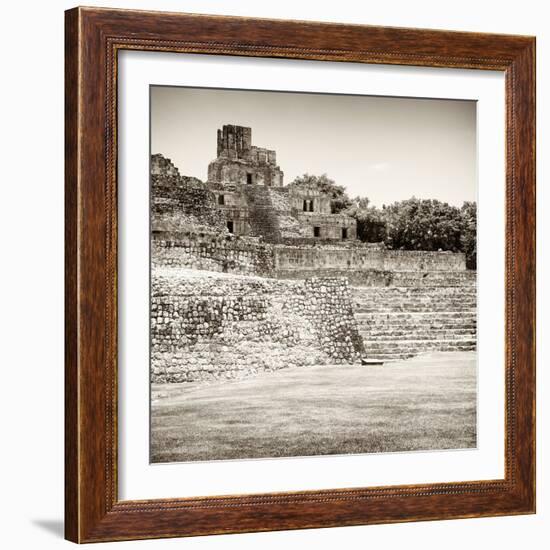 ¡Viva Mexico! Square Collection - Mayan Ruins in Edzna IV-Philippe Hugonnard-Framed Photographic Print