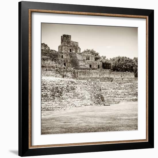 ¡Viva Mexico! Square Collection - Mayan Ruins in Edzna IV-Philippe Hugonnard-Framed Photographic Print