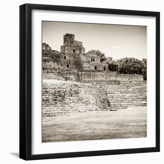 ¡Viva Mexico! Square Collection - Mayan Ruins in Edzna IV-Philippe Hugonnard-Framed Photographic Print