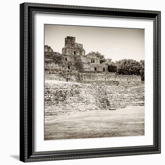 ¡Viva Mexico! Square Collection - Mayan Ruins in Edzna IV-Philippe Hugonnard-Framed Photographic Print