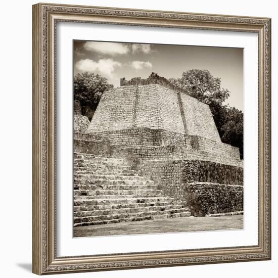 ¡Viva Mexico! Square Collection - Mayan Ruins in Edzna VII-Philippe Hugonnard-Framed Photographic Print