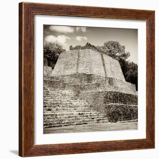 ¡Viva Mexico! Square Collection - Mayan Ruins in Edzna VII-Philippe Hugonnard-Framed Photographic Print