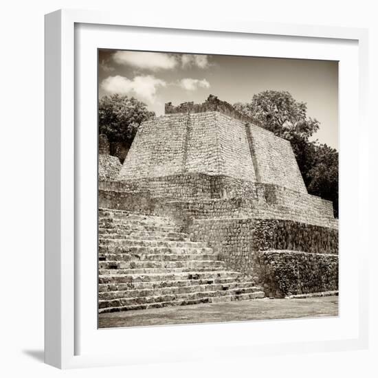 ¡Viva Mexico! Square Collection - Mayan Ruins in Edzna VII-Philippe Hugonnard-Framed Photographic Print