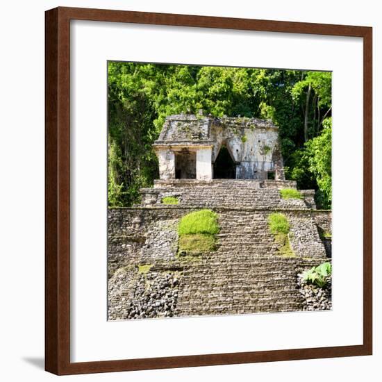 ¡Viva Mexico! Square Collection - Mayan Ruins in Palenque IV-Philippe Hugonnard-Framed Photographic Print