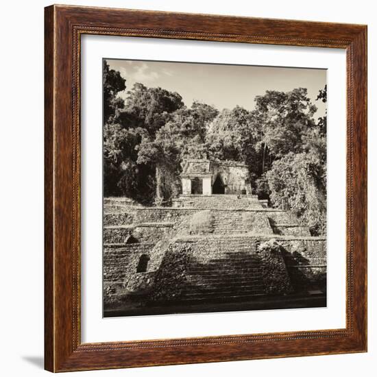 ¡Viva Mexico! Square Collection - Mayan Ruins in Palenque-Philippe Hugonnard-Framed Photographic Print