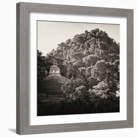 ¡Viva Mexico! Square Collection - Mayan Temple at Sunrise I-Philippe Hugonnard-Framed Photographic Print