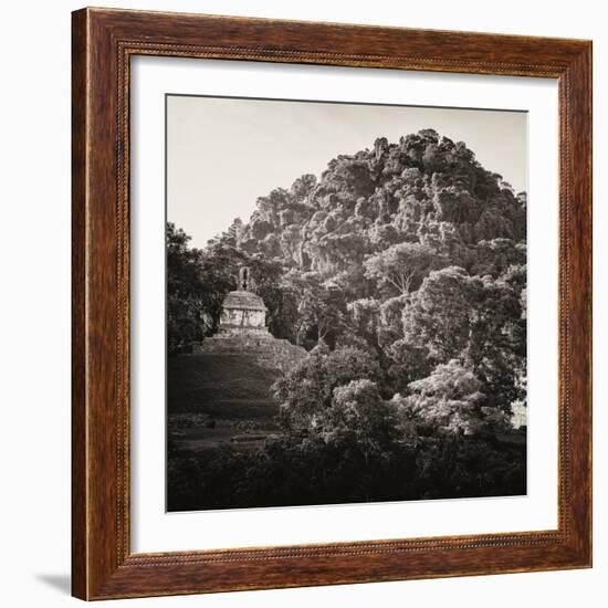 ¡Viva Mexico! Square Collection - Mayan Temple at Sunrise I-Philippe Hugonnard-Framed Photographic Print