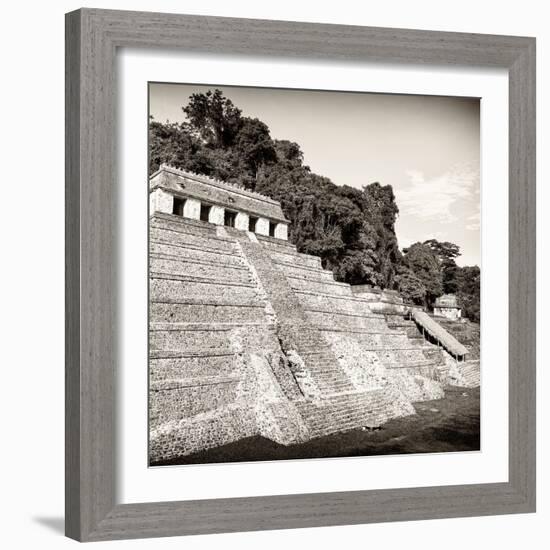 ¡Viva Mexico! Square Collection - Mayan Temple of Inscriptions in Palenque IX-Philippe Hugonnard-Framed Photographic Print