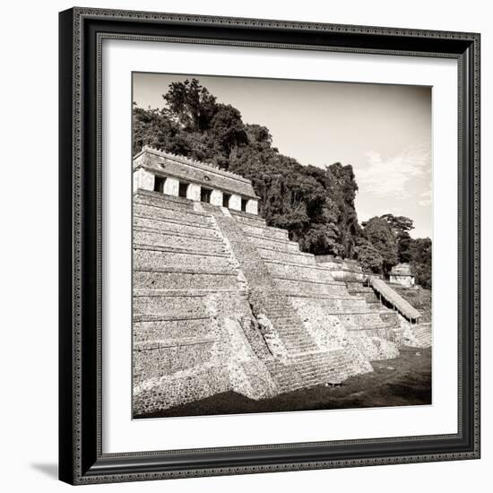 ¡Viva Mexico! Square Collection - Mayan Temple of Inscriptions in Palenque IX-Philippe Hugonnard-Framed Photographic Print