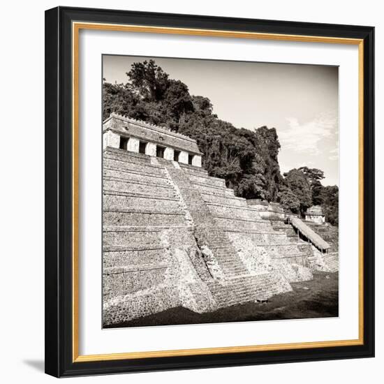 ¡Viva Mexico! Square Collection - Mayan Temple of Inscriptions in Palenque IX-Philippe Hugonnard-Framed Photographic Print
