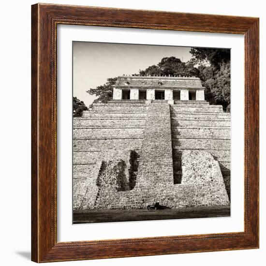 ¡Viva Mexico! Square Collection - Mayan Temple of Inscriptions in Palenque V-Philippe Hugonnard-Framed Photographic Print