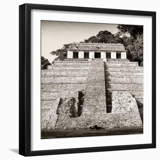 ¡Viva Mexico! Square Collection - Mayan Temple of Inscriptions in Palenque V-Philippe Hugonnard-Framed Photographic Print