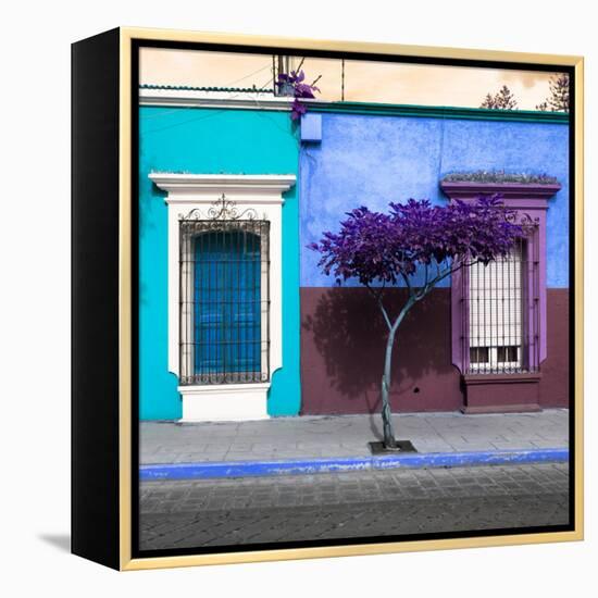 ¡Viva Mexico! Square Collection - Mexican Colorful Facades VI-Philippe Hugonnard-Framed Premier Image Canvas