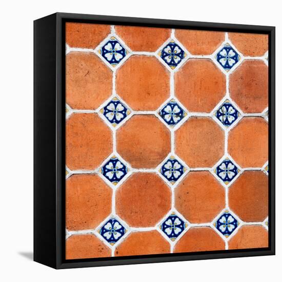 ¡Viva Mexico! Square Collection - Mosaics Orange Bricks-Philippe Hugonnard-Framed Premier Image Canvas