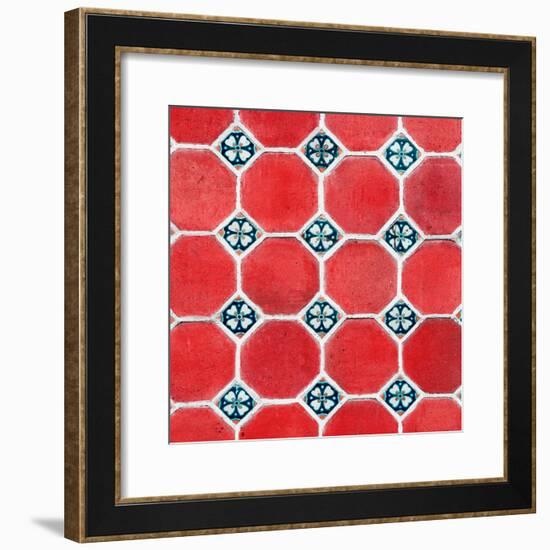 ¡Viva Mexico! Square Collection - Mosaics Red Bricks-Philippe Hugonnard-Framed Photographic Print