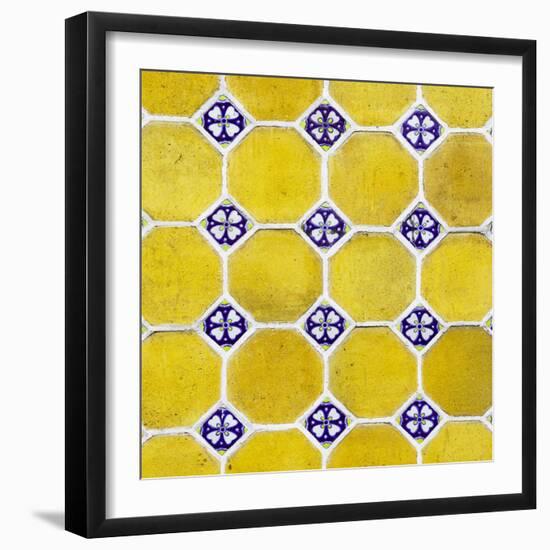 ¡Viva Mexico! Square Collection - Mosaics Yellow Bricks-Philippe Hugonnard-Framed Photographic Print