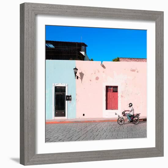 ¡Viva Mexico! Square Collection - Motorbike Ride in Campeche II-Philippe Hugonnard-Framed Photographic Print