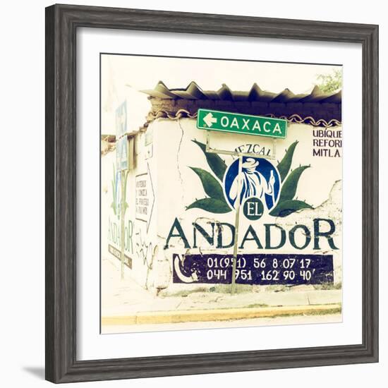 ¡Viva Mexico! Square Collection - Oaxaca Sign II-Philippe Hugonnard-Framed Photographic Print