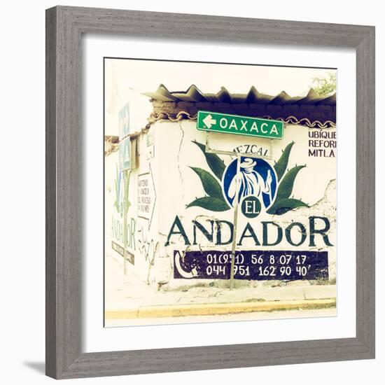 ¡Viva Mexico! Square Collection - Oaxaca Sign II-Philippe Hugonnard-Framed Photographic Print