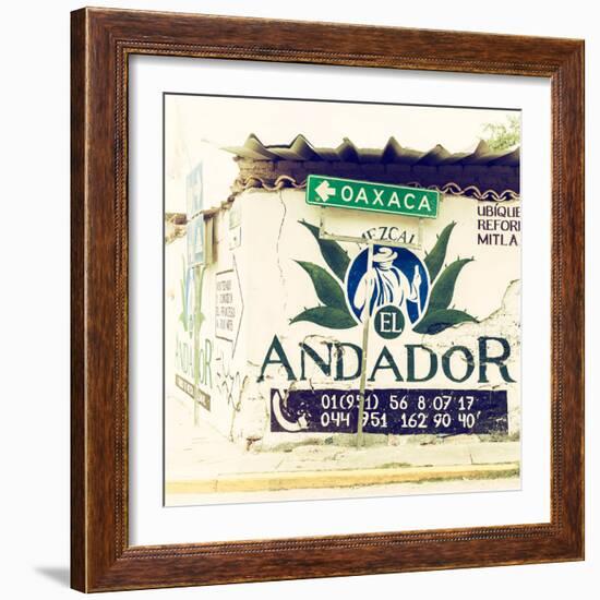 ¡Viva Mexico! Square Collection - Oaxaca Sign II-Philippe Hugonnard-Framed Photographic Print
