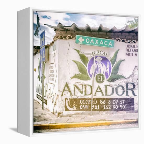 ¡Viva Mexico! Square Collection - Oaxaca Sign-Philippe Hugonnard-Framed Premier Image Canvas