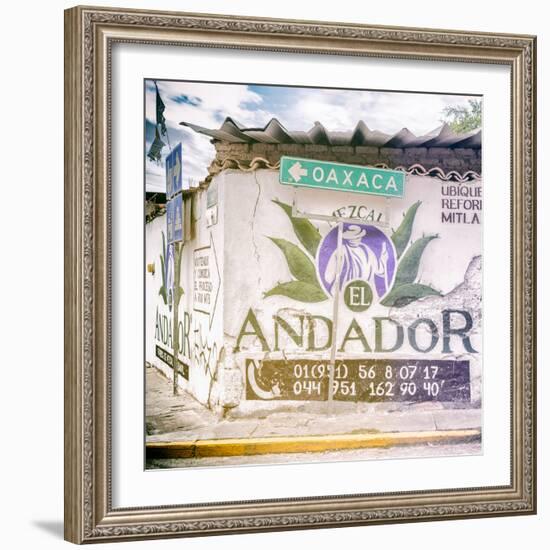 ¡Viva Mexico! Square Collection - Oaxaca Sign-Philippe Hugonnard-Framed Photographic Print