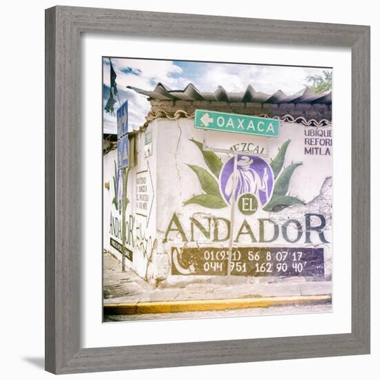 ¡Viva Mexico! Square Collection - Oaxaca Sign-Philippe Hugonnard-Framed Photographic Print