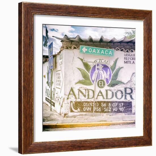 ¡Viva Mexico! Square Collection - Oaxaca Sign-Philippe Hugonnard-Framed Photographic Print