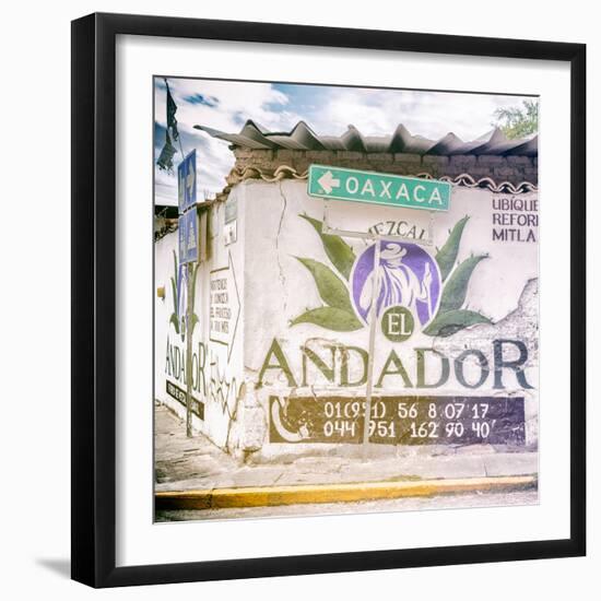 ¡Viva Mexico! Square Collection - Oaxaca Sign-Philippe Hugonnard-Framed Photographic Print