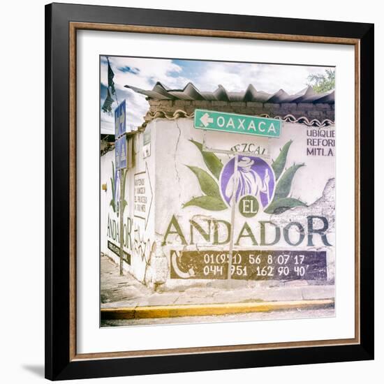 ¡Viva Mexico! Square Collection - Oaxaca Sign-Philippe Hugonnard-Framed Photographic Print