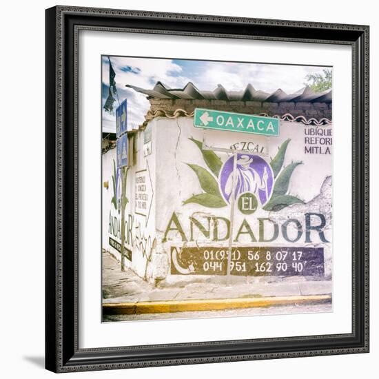 ¡Viva Mexico! Square Collection - Oaxaca Sign-Philippe Hugonnard-Framed Photographic Print