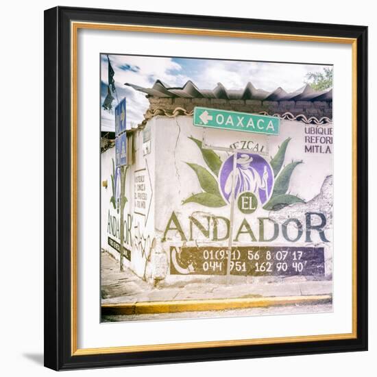 ¡Viva Mexico! Square Collection - Oaxaca Sign-Philippe Hugonnard-Framed Photographic Print