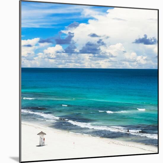 ¡Viva Mexico! Square Collection - Ocean and Beach View - Cancun-Philippe Hugonnard-Mounted Photographic Print