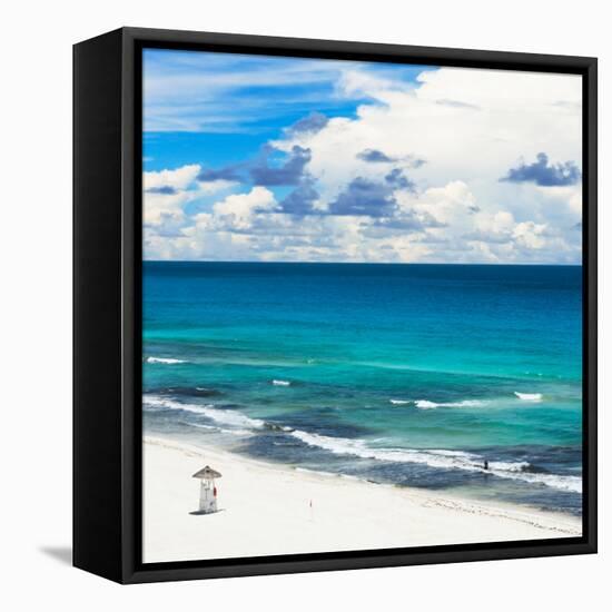 ¡Viva Mexico! Square Collection - Ocean and Beach View - Cancun-Philippe Hugonnard-Framed Premier Image Canvas