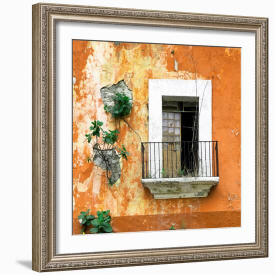 ¡Viva Mexico! Square Collection - Old Orange Facade-Philippe Hugonnard-Framed Photographic Print