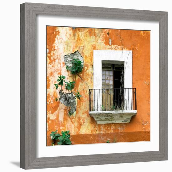 ¡Viva Mexico! Square Collection - Old Orange Facade-Philippe Hugonnard-Framed Photographic Print