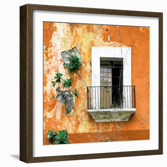 ¡Viva Mexico! Square Collection - Old Orange Facade-Philippe Hugonnard-Framed Photographic Print