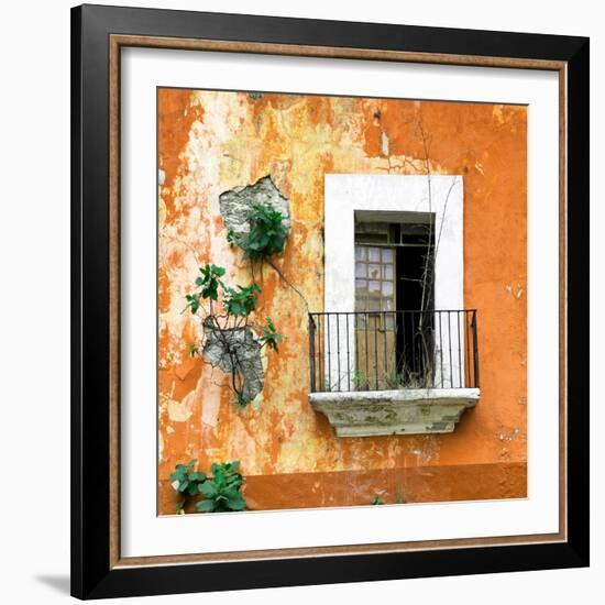 ¡Viva Mexico! Square Collection - Old Orange Facade-Philippe Hugonnard-Framed Photographic Print