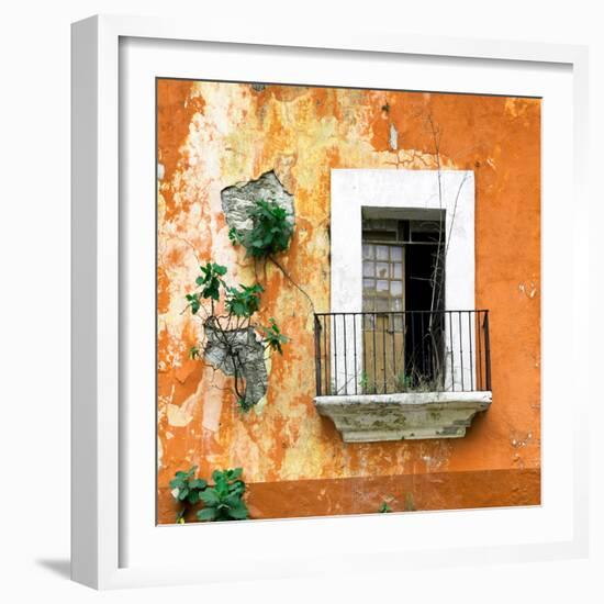 ¡Viva Mexico! Square Collection - Old Orange Facade-Philippe Hugonnard-Framed Photographic Print