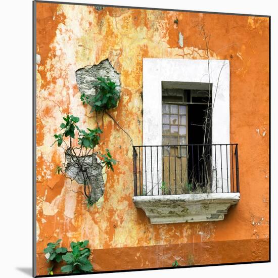 ¡Viva Mexico! Square Collection - Old Orange Facade-Philippe Hugonnard-Mounted Photographic Print