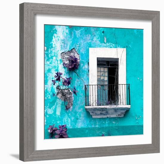 ¡Viva Mexico! Square Collection - Old Turquoise Facade-Philippe Hugonnard-Framed Photographic Print