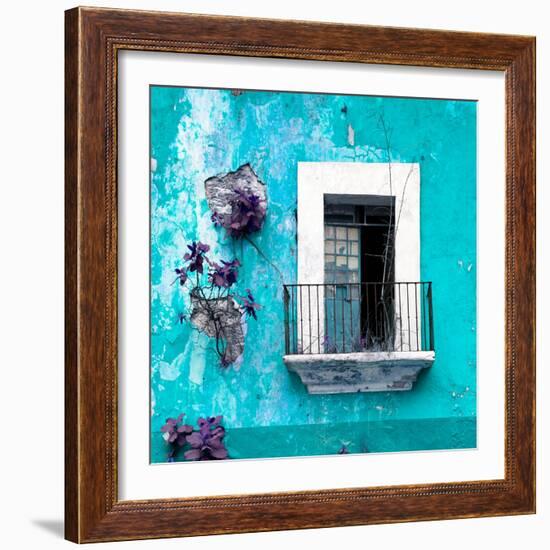 ¡Viva Mexico! Square Collection - Old Turquoise Facade-Philippe Hugonnard-Framed Photographic Print