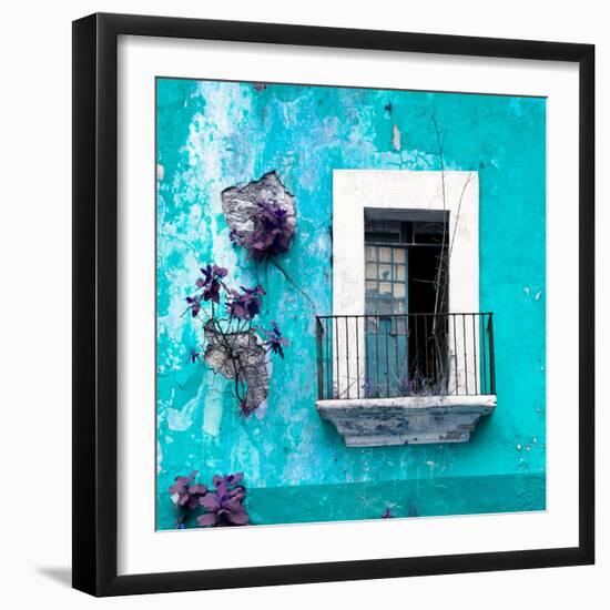 ¡Viva Mexico! Square Collection - Old Turquoise Facade-Philippe Hugonnard-Framed Photographic Print