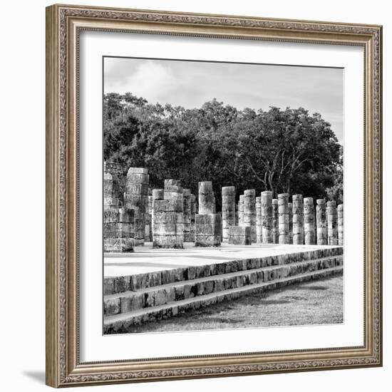 ¡Viva Mexico! Square Collection - One Thousand Mayan Columns in Chichen Itza III-Philippe Hugonnard-Framed Photographic Print