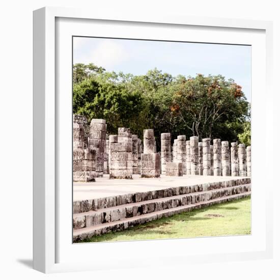 ¡Viva Mexico! Square Collection - One Thousand Mayan Columns in Chichen Itza IV-Philippe Hugonnard-Framed Photographic Print
