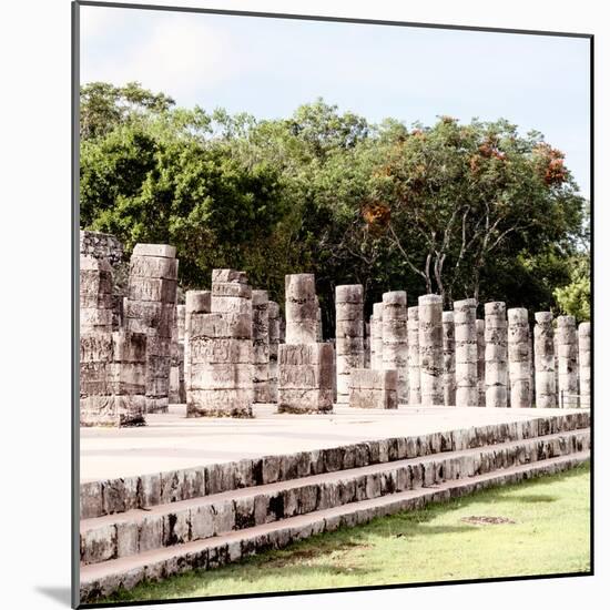 ¡Viva Mexico! Square Collection - One Thousand Mayan Columns in Chichen Itza IV-Philippe Hugonnard-Mounted Photographic Print