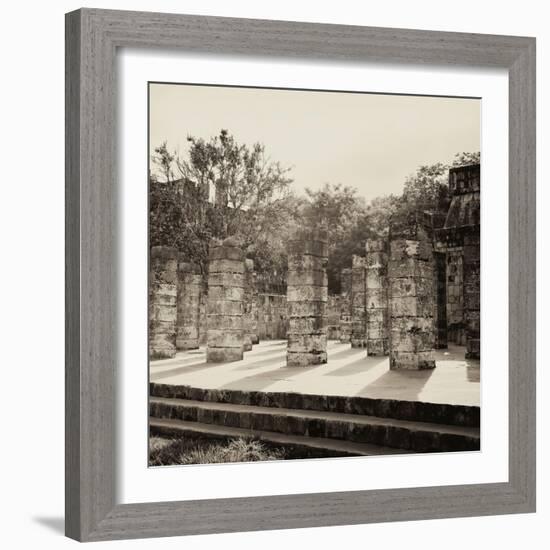 ¡Viva Mexico! Square Collection - One Thousand Mayan Columns in Chichen Itza VI-Philippe Hugonnard-Framed Photographic Print