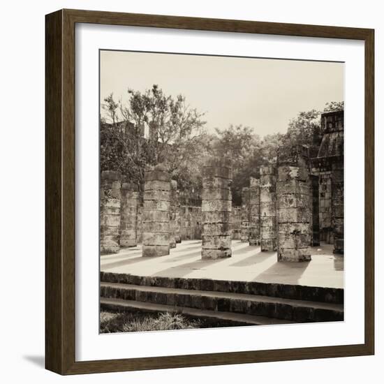 ¡Viva Mexico! Square Collection - One Thousand Mayan Columns in Chichen Itza VI-Philippe Hugonnard-Framed Photographic Print